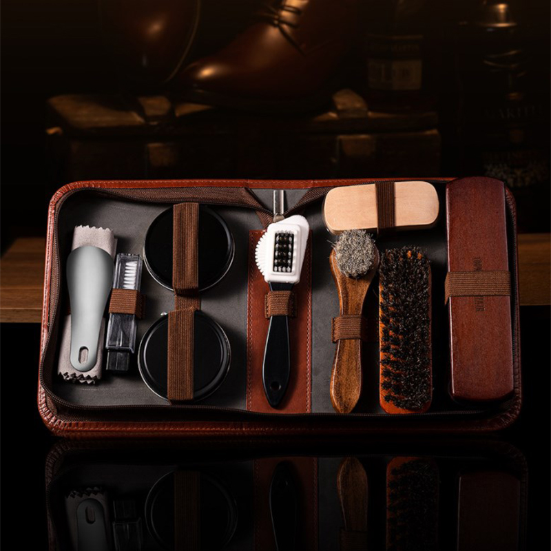 HorseHair-Shoe Brush Set, Cuid - Sneaker Cleaning Kit avaliação e preço